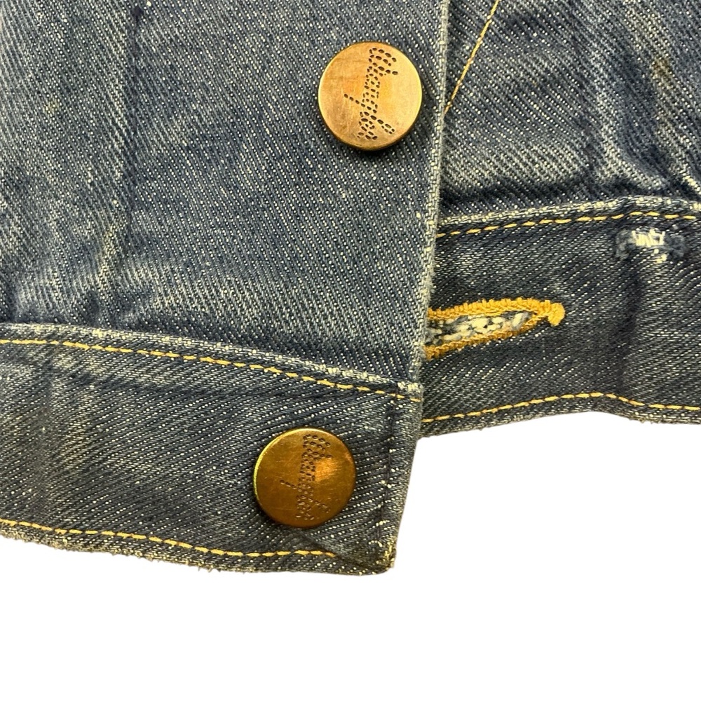 Vintage 60s Wrangler Selvedge button front denim jacket SZ Small USA made - Picture 2 of 10